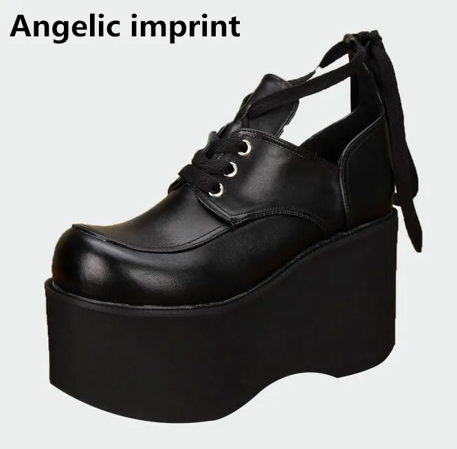 

Angelic imprint woman mori girl lolita cosplay punk shoes lady high heels pumps women princess party platform shoes 10cm 33-47