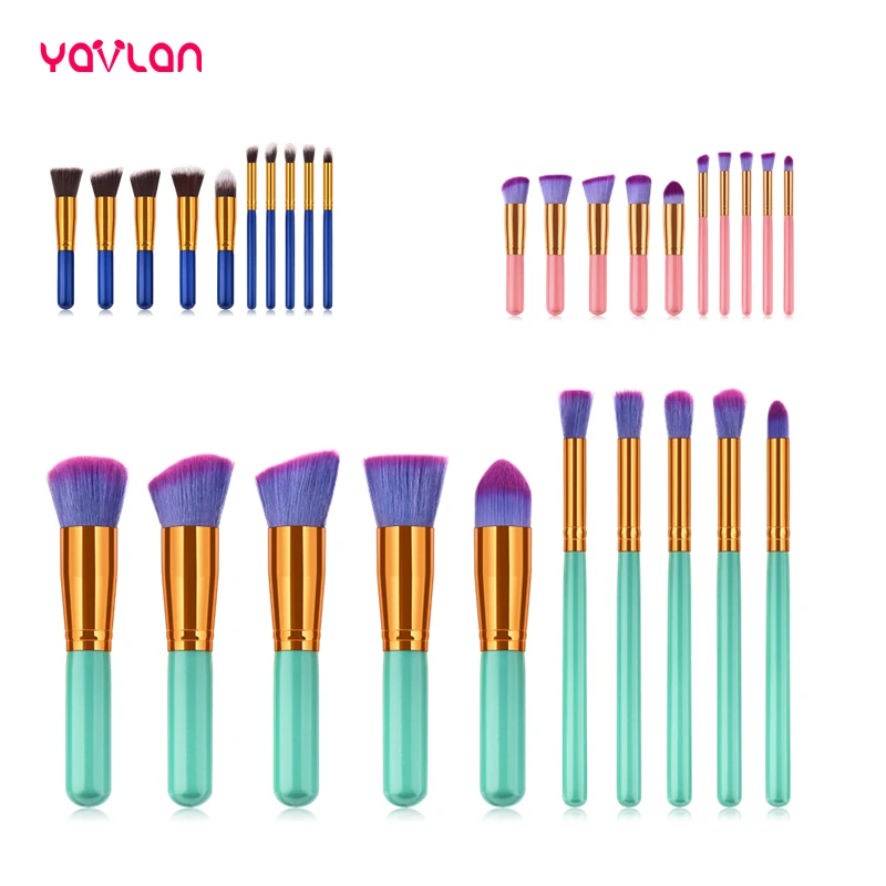 

Yavlan 10pcs Makeup Brushes Shadow Eyebrow Blush Blending Lip Foundation Eye Eyebrow Smudge Brush Nasal Shadow Makeup Brush Kits