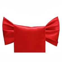 Chirstmas красный атласный стул пояса лук для Открытый вечерние ужин церемониальный стул крышка атласная отделка ткань бабочка галстук