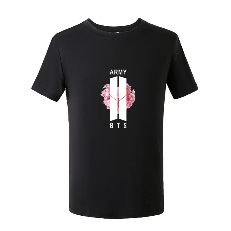 

BTS Kpop Short Sleeve T Shirts Korean Bangtan Boys Fashion T-shirt Men Cotton Casual Streetwear Hip Hop Funny Tops Camiseta Tee