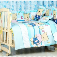 Акция! 6 шт. кроватки для новорожденных в кроватку бампер детское постельное белье, комплект детского постельного белья Бампер Комплект распускать(3 бамперы+ матрац+ подушка+ одеяло