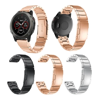 

Metal Strap For Garmin Fenix 5X 3 3 HR Smart Bracelet Business Stainless Steel Wristband