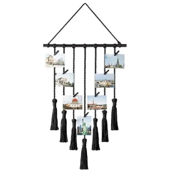 

Handmade Bohemian Wall Hanging Tapestry Macrame Ceremony Backdrop Wall Art Pictures Frame Wedding Home Living Room Decoration