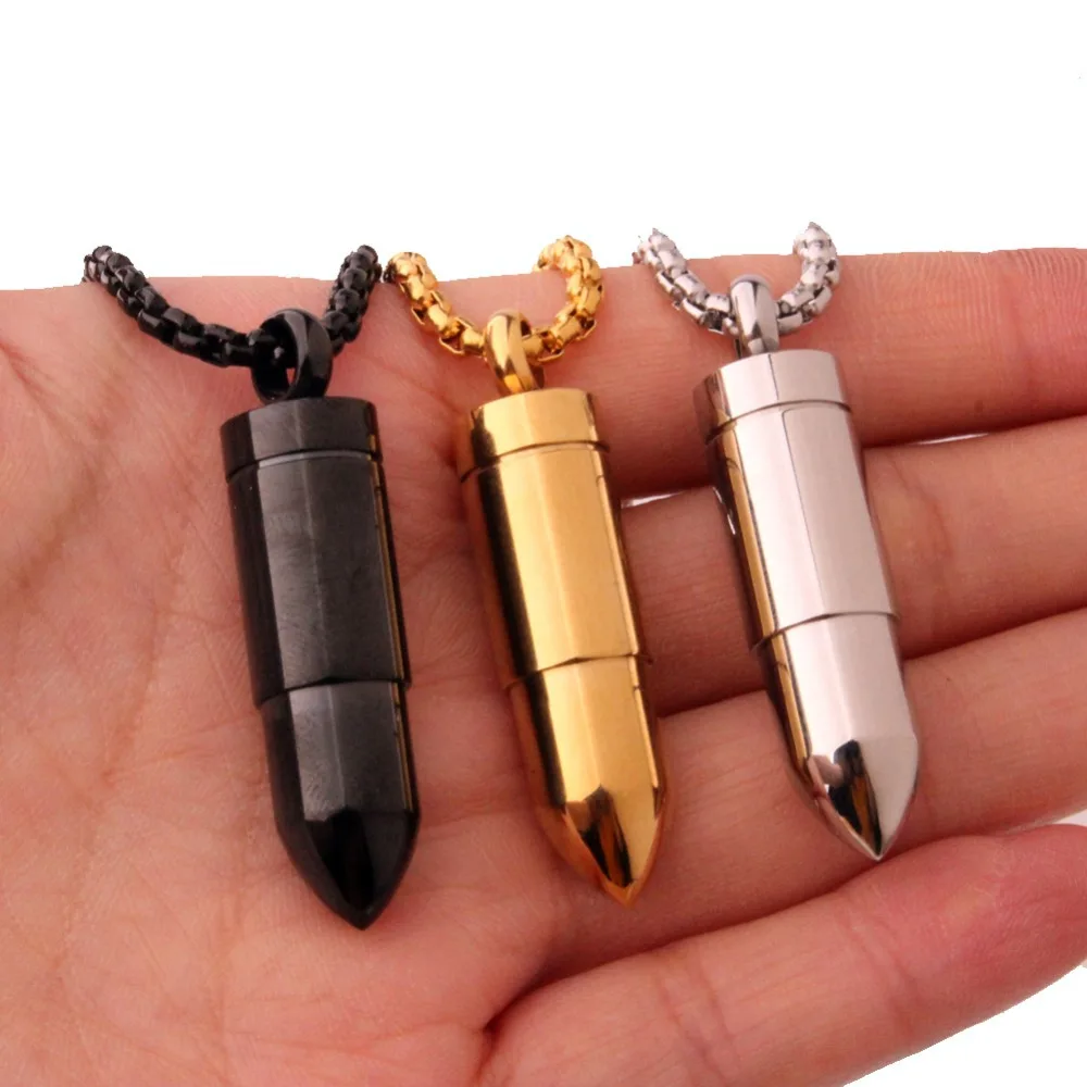 Прохладный Jewlry хип прыгающее кресло-качалка для мужчин's украшения для мальчиков пуля кулон цвет серебристый, золотой черный цвет Jewelry