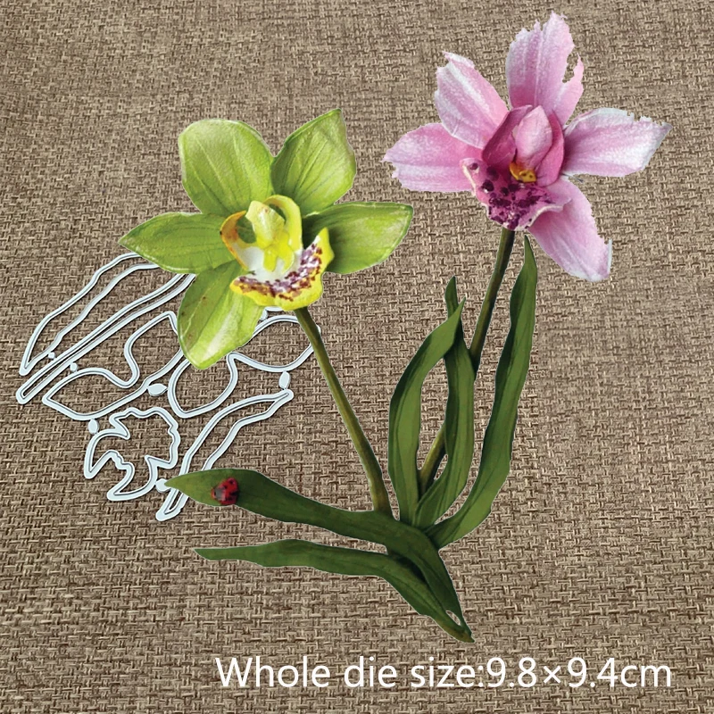 

New Design Craft Metal Cutting Dies cut die new flower orchid Scrapbooking Album DIY Paper Card Craft Embossing Die Cuts