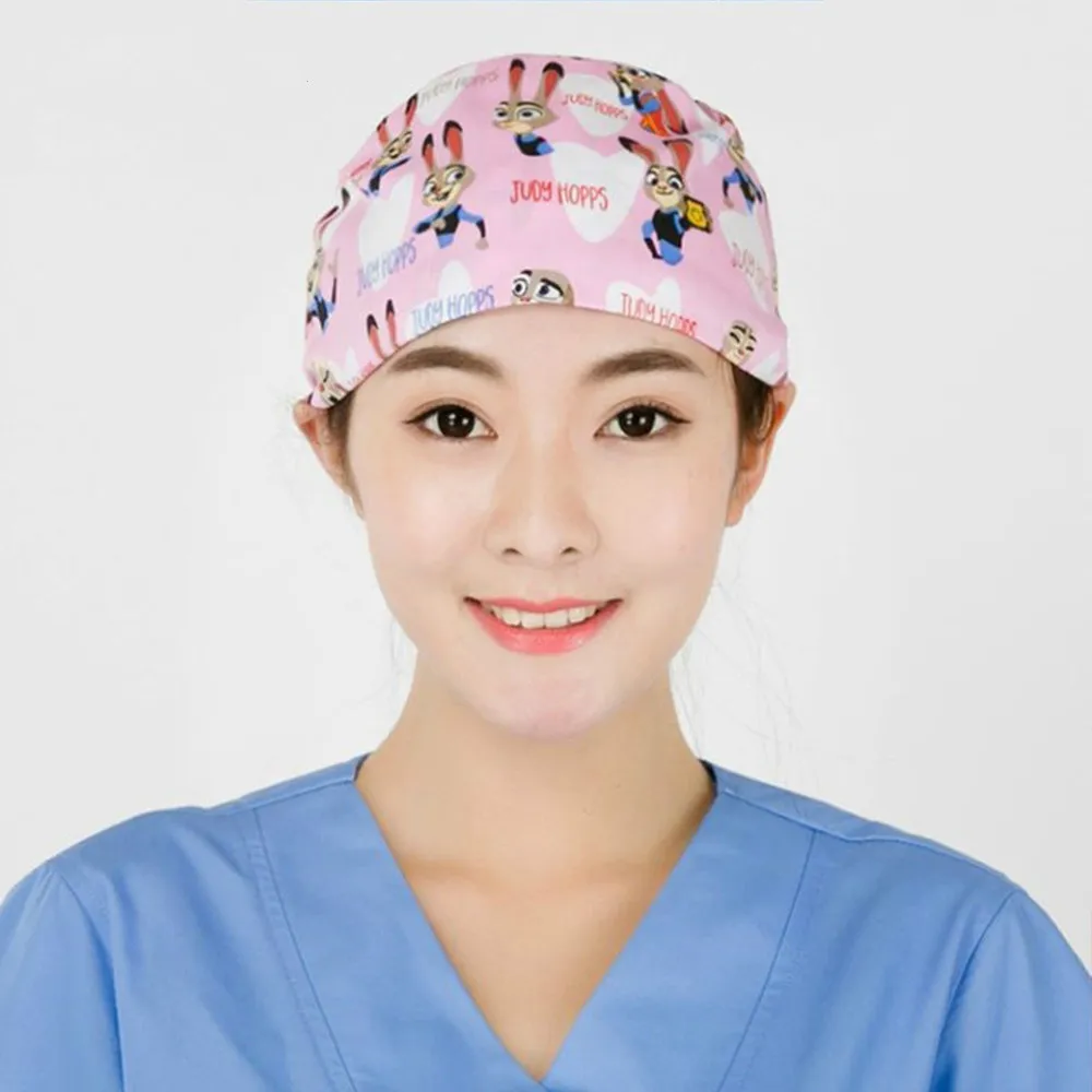 Хирургическая Кепка медицинский доктор Мужчины Женщины медсестры футболка с милым кроликом операции Рабочая шляпа фильм больница стоматологическая клиника педиатр