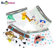 4 шт./партия, Мягкое хлопковое детское нижнее белье шорты для мальчиков с героями мультфильмов белые трусики трусы-боксеры для маленьких мальчиков, детское нижнее белье для подростков от 2 до 13 лет