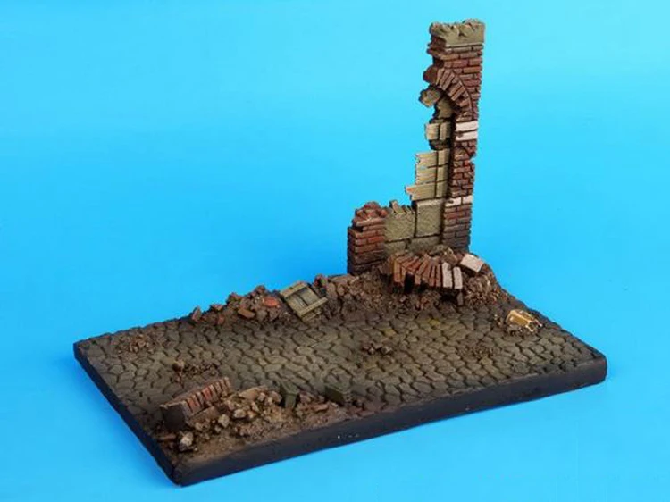 

1/35 Scale Assembly Resin Figure kit Street with ruined wall