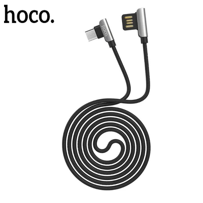 HOCO U42 1,2 м Двойной Прямоугольный Micro usb кабель для зарядки и синхронизации данных для телефонов Android type-C плетеный нейлоновый зарядный кабель