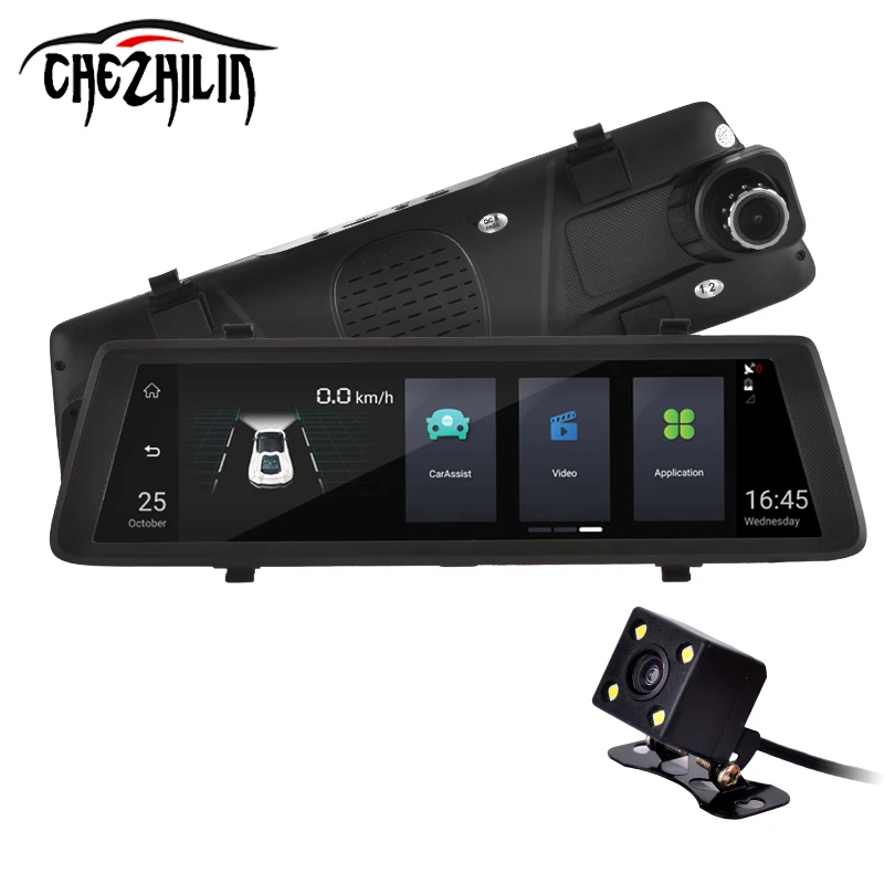 Chezhilin Автомобильные видеорегистраторы 10 &quotсенсорный экран Android 5 0 3G