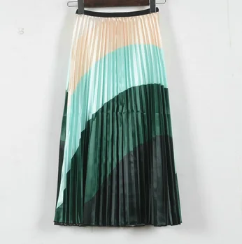 

Clothing Street Fashion Festival Skirt Wear Color Striped Fold Hemiskirt Large Pleated Skirt Womens Skirts Kawaii Goth