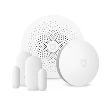 Xiaomi умный дом Комплект часов Автоматизация Mijia 4 в 1 комплект шлюз 2 беспроводной переключатель Zigbee розетка двери/окна сенсор