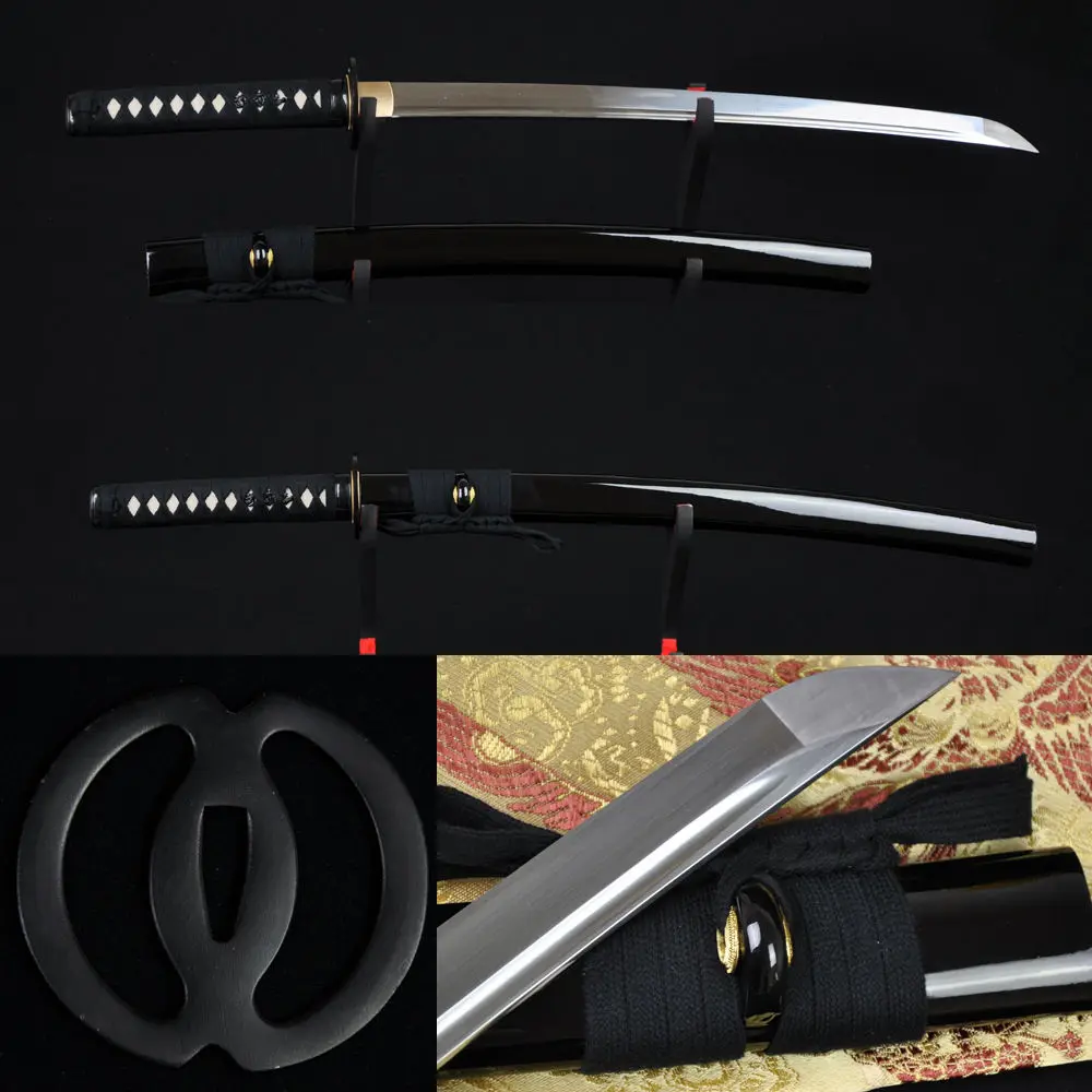 

Japanese Real Samurai Wakizashi 1060 High Carbon Steel Sword Training Traditional Handmade Blade Battle Ready Musashi Tsuba