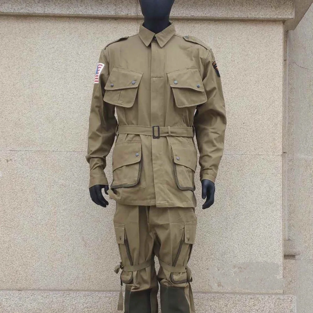 

WWII WW2 U.S. MILITARY M42 M1942 AIRBORNE JUMPSUIT JACKET TROUSERS IN SIZES