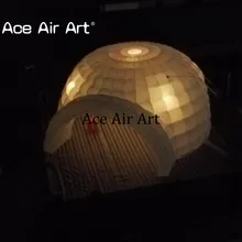 Экстравагантная большая светлая надувная купольная палатка, красочные светодиодные фонари гигантская иглу купол Торговая выставка строительный тент для наружных мероприятий