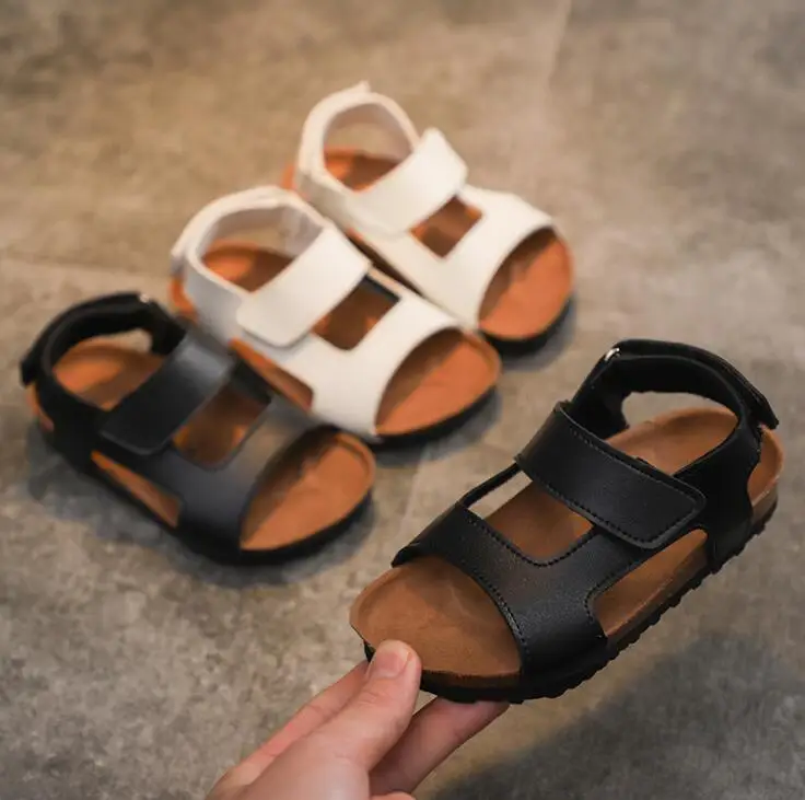 

EUR 24-34 Boys Summer Open Toe Sports Sandals Children's Boy Hook and Loop Beach Sandals Kid Walking Running Water Shoes