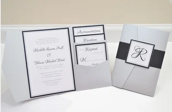 

CA0609 Fully Assembled Pocketfold Wedding Invitations