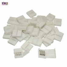 100 шт. 4-контактный разъем RGB адаптер для 5050 RGB Светодиодные ленты светильник пайки 10 мм