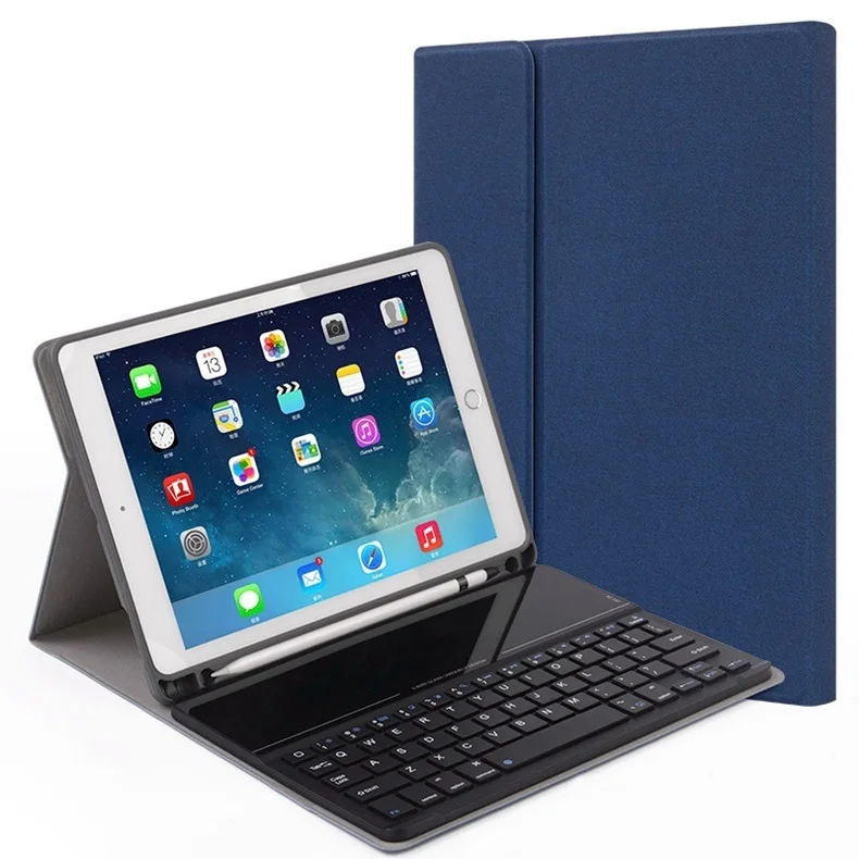 Чехол для iPad с клавиатурой 9 7 2018 чехол книжка DEEKITE подставкой со стеклянной