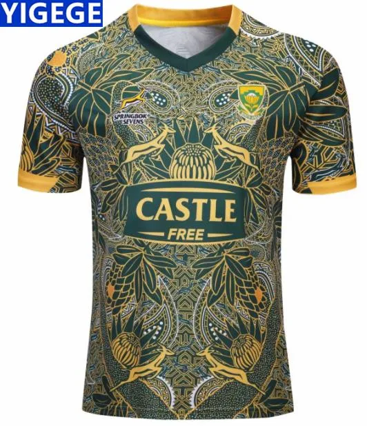 

YIGEGE 2019 SOUTH AFRICA BLITZBOKS REVEAL MANDELA 100 JERSEY South Africa Jersey shirt South African 100th Anniversary rugby