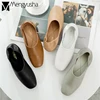 Ladies Flats new ballerinas soft leather moccasins slip on retro grandma shoes spring summer driving shoes woman mules slippers ► Photo 2/6