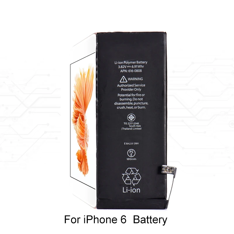 1810MAH 3.82V Built in Lithium Battery For iPhone 6 i6 Internal