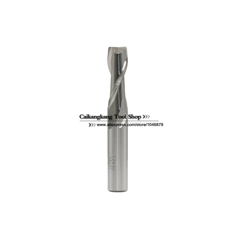 

New 2 Flutes 2F12*12*35*85mm M2AI Dia 12mm End Mill Router Bit Milling Cutter Machine CNC Drill Tool Super-Hard High Speed Steel