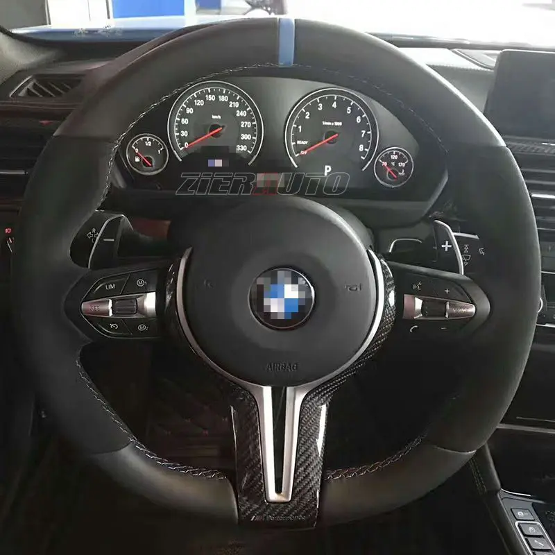 Для BMW F80 M3 F82 f83 M4 F10 M5 F06 F12 F13 M6 F15 x5m F16 X6M замена углеродного Волокно руль Накладка