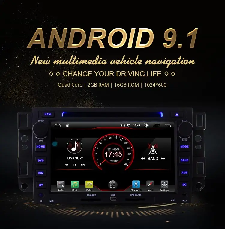 Sale JDASTON Android 9.1 Car DVD Player For Chevrolet Epica Captiva Lova Aveo Spark Optra Holden GPS 2 Din Radio Multimedia Stereo 1