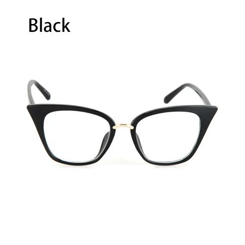 Солнцезащитные очки кошачьи глаза, оправа, очки для женщин, очки для близоруких, очки для чтения, оправа Oculos De Grau, женские, B004 - Цвет оправы: Черный