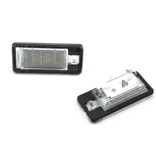 2 шт. 18 светодиодный 3528 SMD Подсветка регистрационного номера лампы для AUDI A3 8 P A6 4F белый