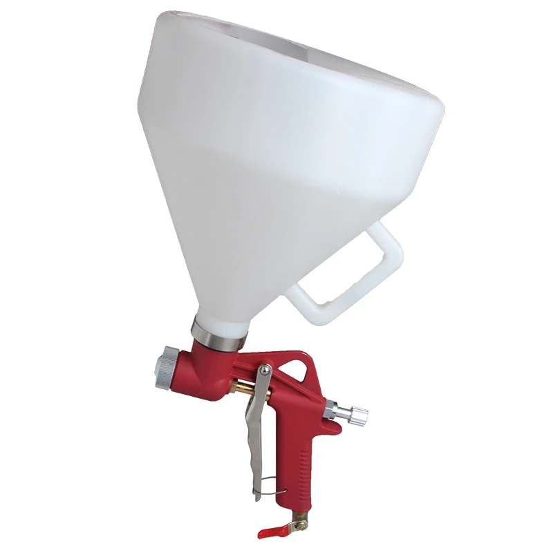 Online Envío Gratis pistola de aerosol de tolva de aire herramienta de textura de pintura de pared de yeso rociador con 3 boquilla de soplado precio