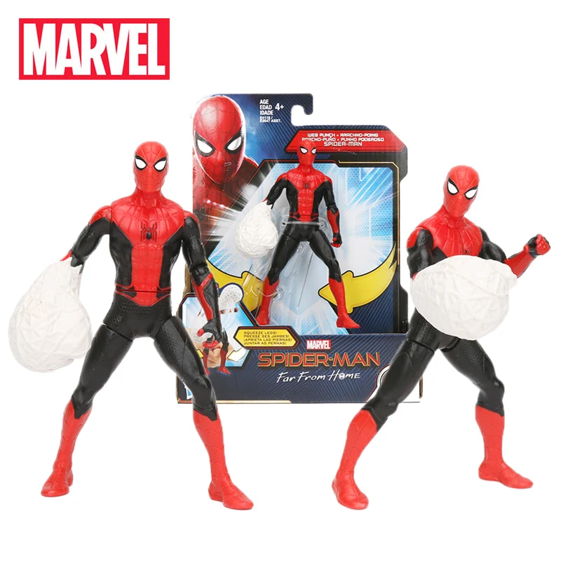 14 5 см Marvel игрушки Человек паук далеко от дома веб удар ПВХ фигурку Черный Питер