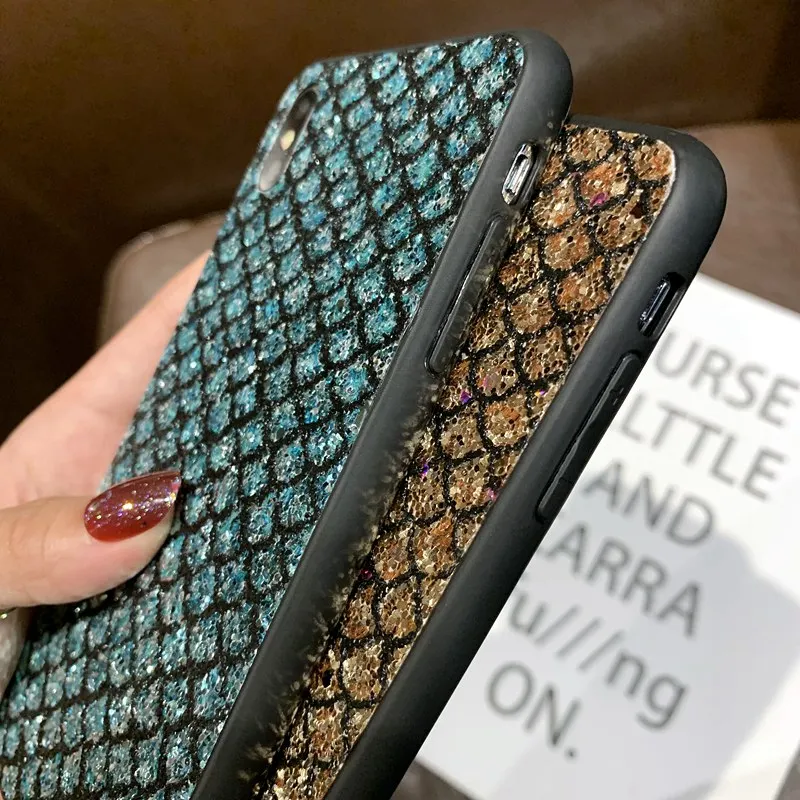 Роскошные блестящие чехлы с блестками для Xiaomi 9 SE 8 lite F1 весы русалочкой Мягкий