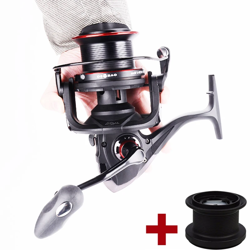 

10000 Carp Fishing Reel with Spare Spool 4.1:1 Gear Ratio Surf Casting Reel 13+1BB Long Shot Fishing Spinning Reel Tool T45