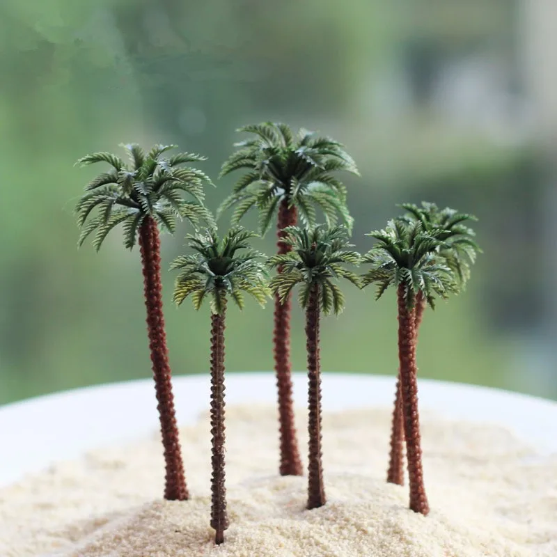 

New style coconut tree fairy garden miniatures mini gnomes moss terrariums resin crafts figurines for garden decoration zakka