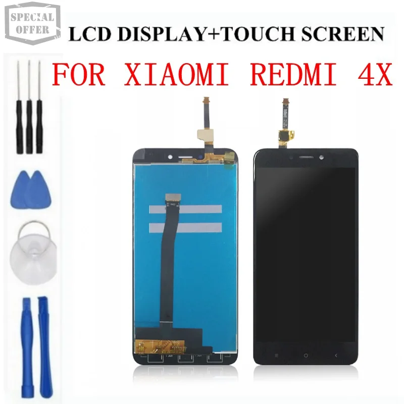 Новое поступление ЖК экран + сенсорная панель дигитайзер для xiaomi redmi 4X дисплей