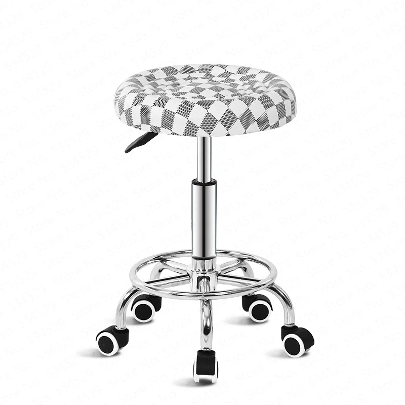 Bar Chair Lift Beauty Home Stool Nordic Wrought Iron European Minimalist Rotating Pulley Modern | Мебель