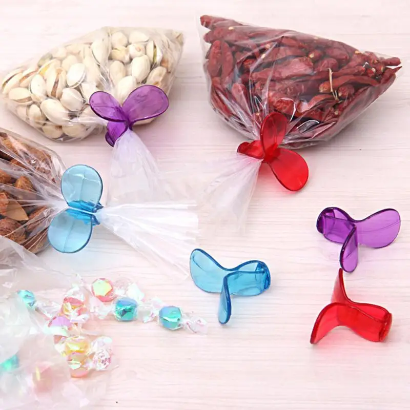 

6Pcs/Lot Househould Food Snack Storage Seal Sealing Bag Clips Sealer Clamp Food Bag Clips Home Plastic Food Close Clip Seal
