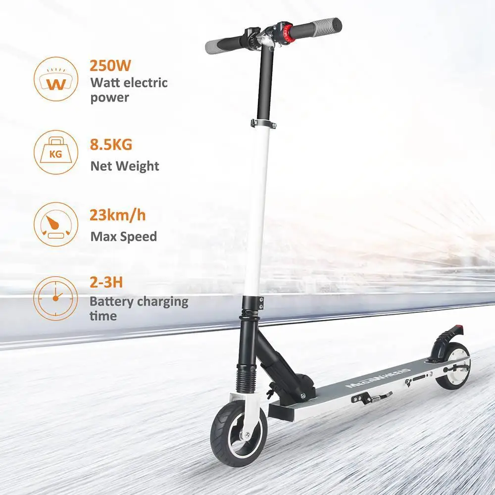 Best Megawheels S1-2 Portable Folding Electric Scooter 250W Motor 23km/h Micro Electronic Braking System Suit for adults teenager 1