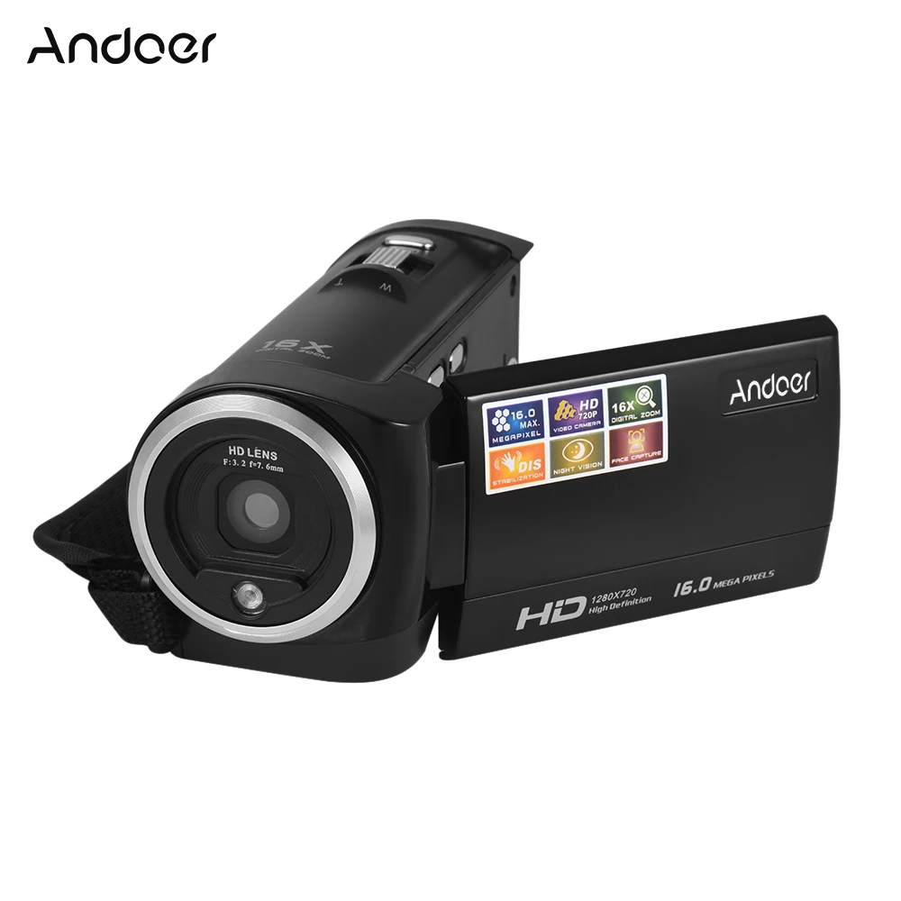 Andoer DV 107 Portable HD 720P Digital Video Camera Camcorder DV