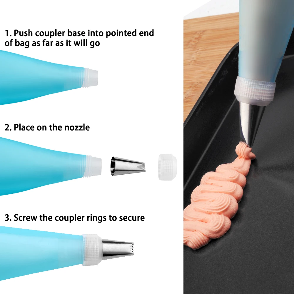 Силиконовый многоразовый глазурь трубопровод Крем кондитерский мешок десерт декораторы DIY торт украшения выпечки Инструменты