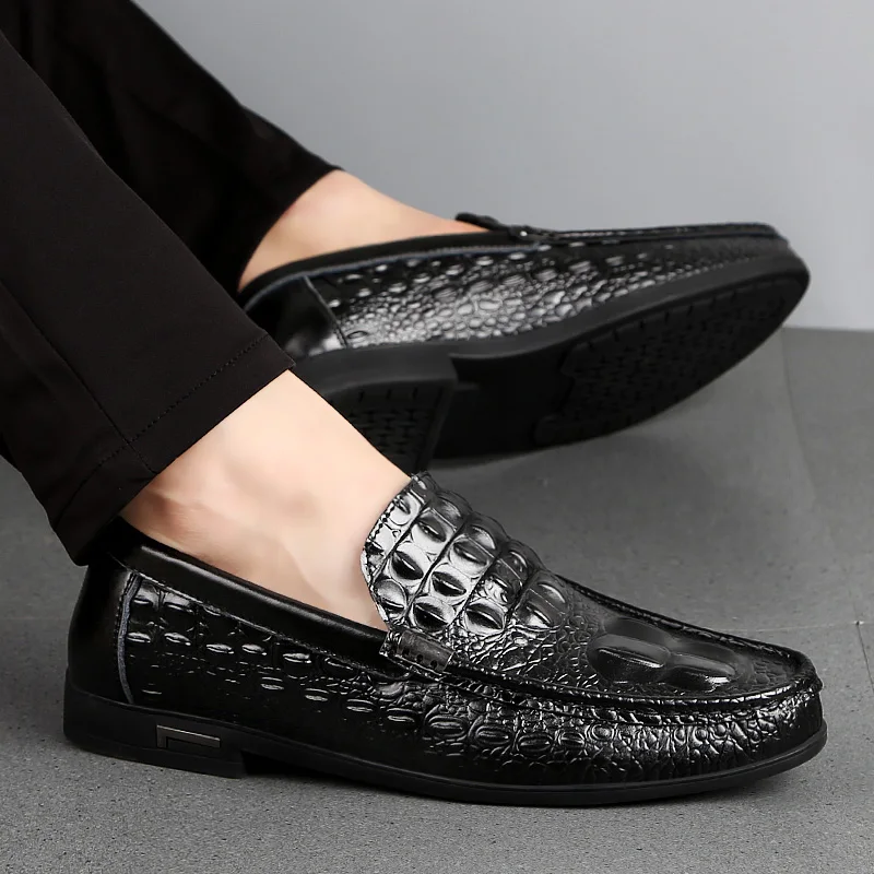 Men's Crocodile Dress Leather Shoes – SpringLime