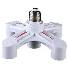 E27 5 в 1 светодиодный адаптер держатель Гнездо светильник лампа конвертер Винт Сплиттер Белый