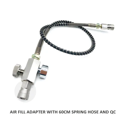 60cm hose QC PCP Пейнтбол HPA АЗС винт кровотечение воздуха клапан из нержавеющей стали адаптер с 20 дюймов/60 см шланг BLV2060-3 - Цвет: 60cm hose QC