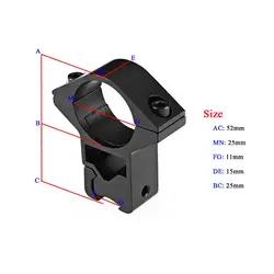 2 шт. 11 мм ласточкин хвост 25,4 мм кольцо Диаметр прицел крепления подходят для пневматики или охотничьего ружья