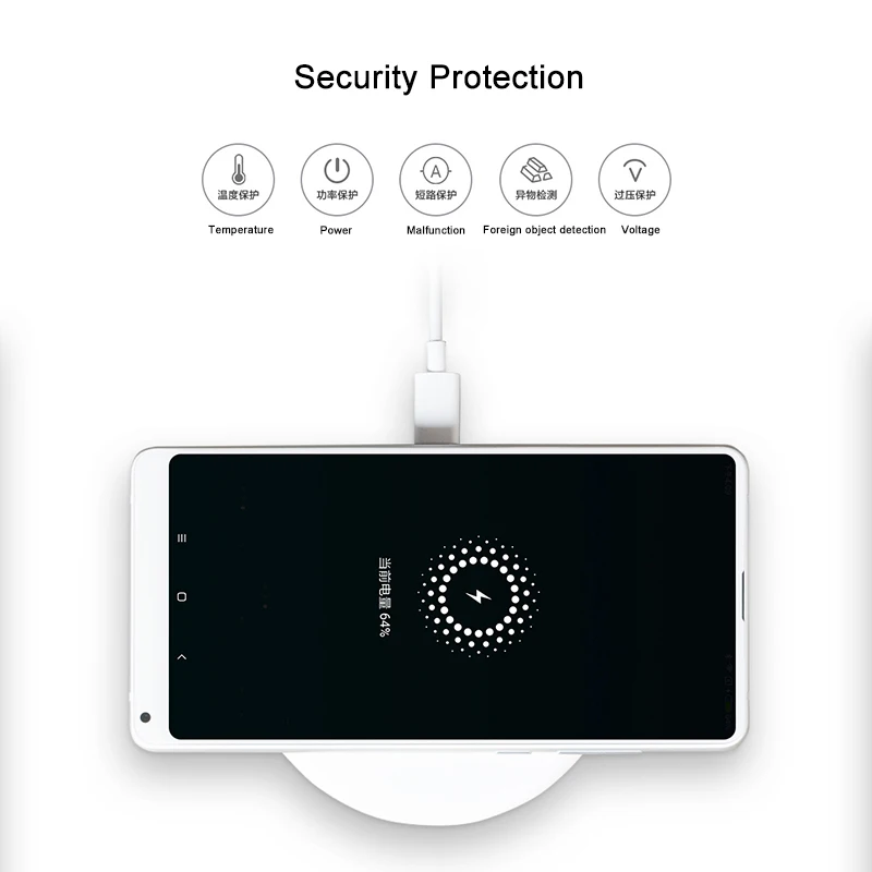 Original Xiaomi Wireless Charger Qi Smart Quick Fast Charge for Mi MIX 2S 3 IPhone X XR XS Max 8 Plus Samsung Galaxy S9 Note 9