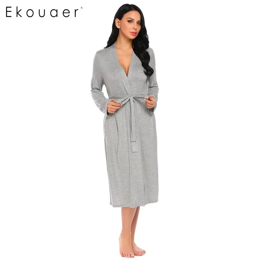 Buy Ekouaer Long Women Robe Sleepwear Long Sleeve