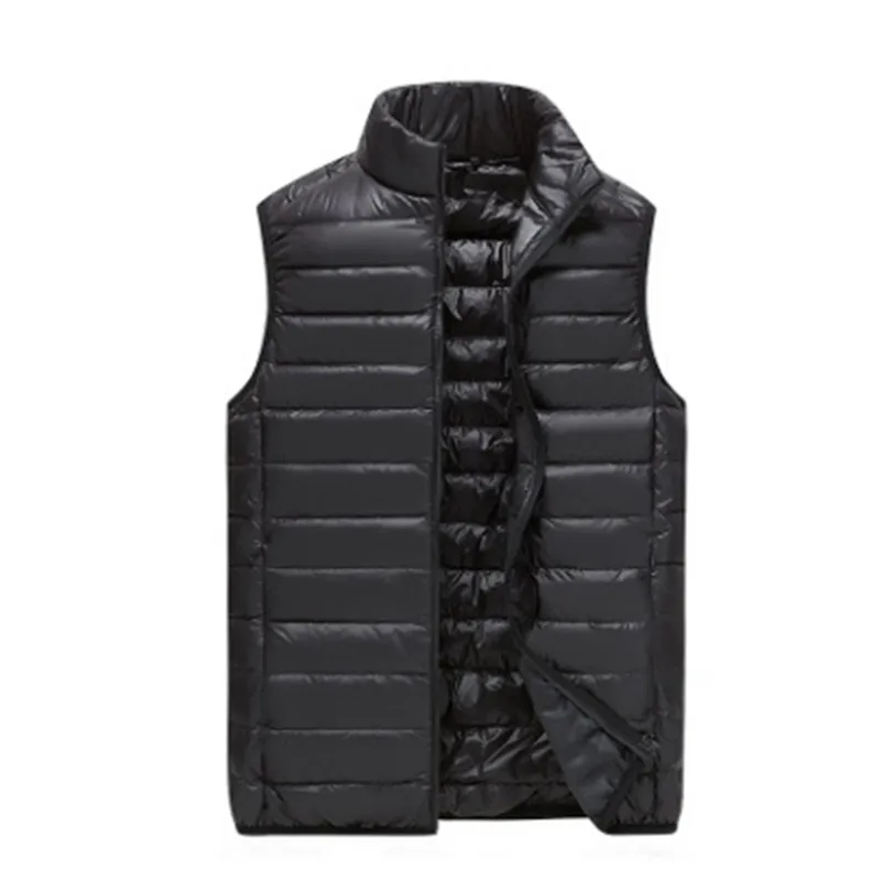 

Winter Autumn Jacket Male Casual Warm Ultralight Outerwear Sleeveless Coats Men's Fashion Waistcoat Vest Men White Duck Down T8
