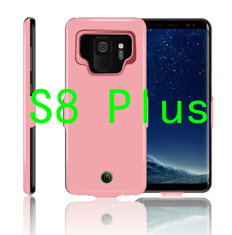 Чехол для зарядки аккумулятора для samsung Galaxy S8, S9 Plus, Note 9, A8 Plus,, чехол для зарядного устройства, запасная упаковка, внешний аккумулятор, чехол, Capa - Цвет: S8 Plus-Pink